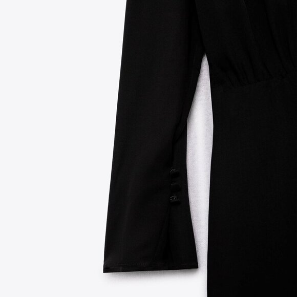 ZARA TIED MINI DRESS SZ M NWT - Picture 4 of 5